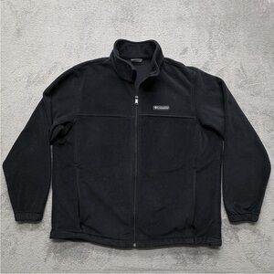 Men’s Columbia Black Fleece Full Zip Outdoor Hiking Jacket‎ Size XL